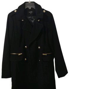 A. Byer Women's Corduroy Pea Coat Color: Black Size: L